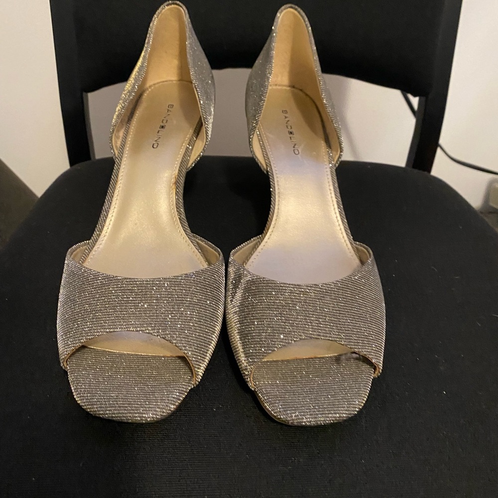Bandolino sparkling kitten heels with open toe